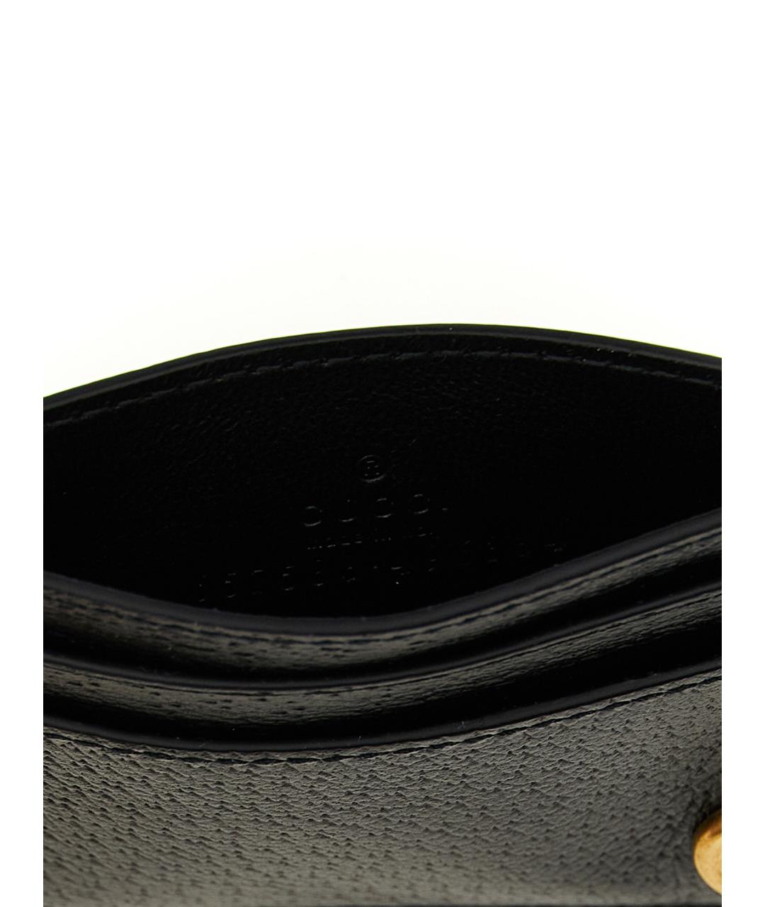 GUCCI Черный кожаный кардхолдер, фото 3