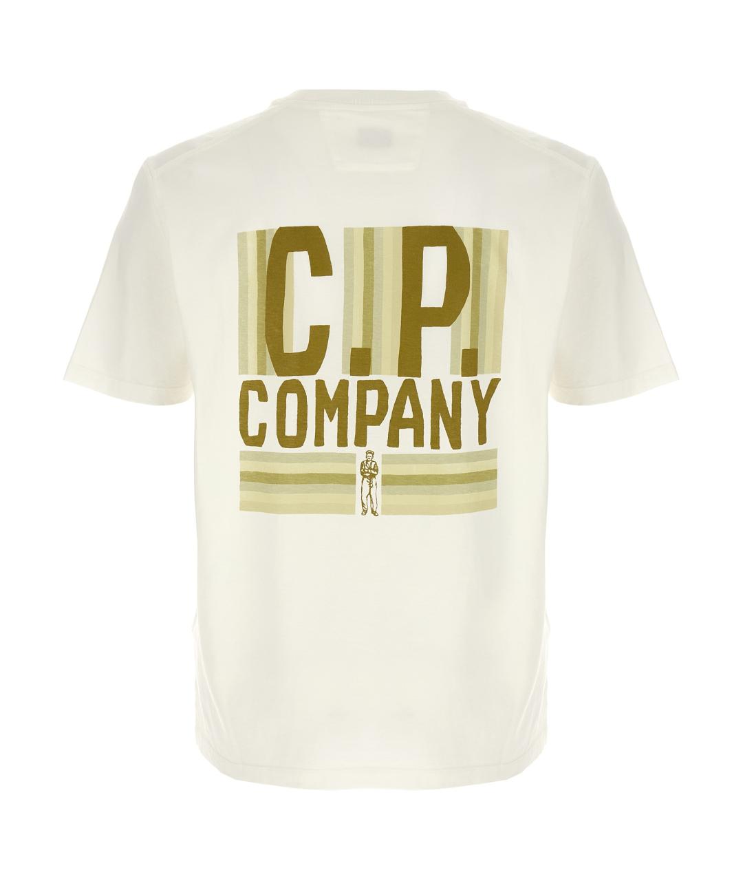 CP COMPANY Белая хлопковая футболка, фото 2