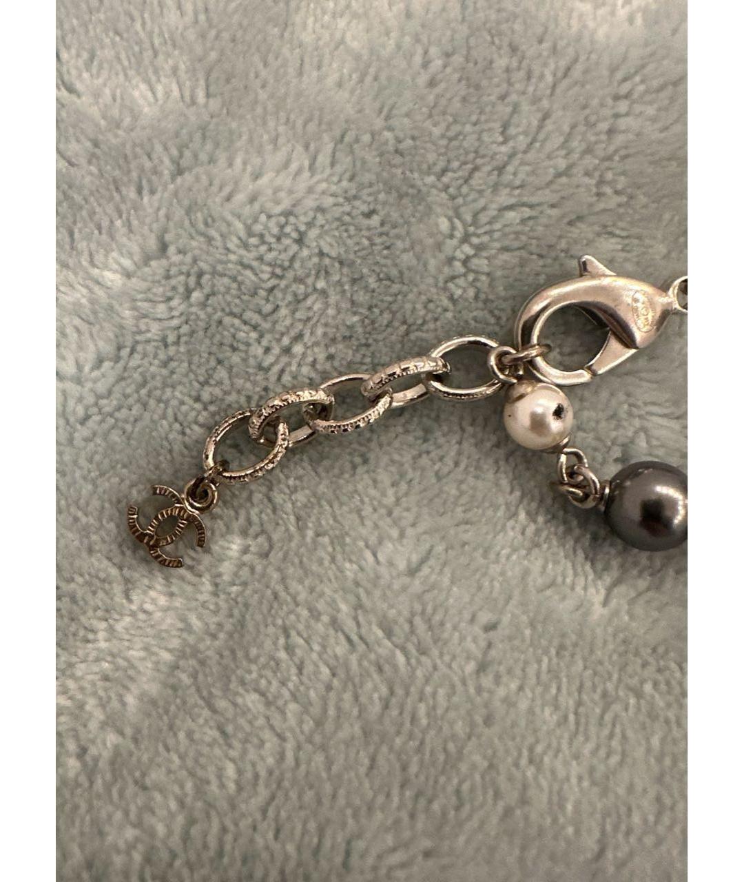 CHANEL Серое жемчужное колье, фото 3