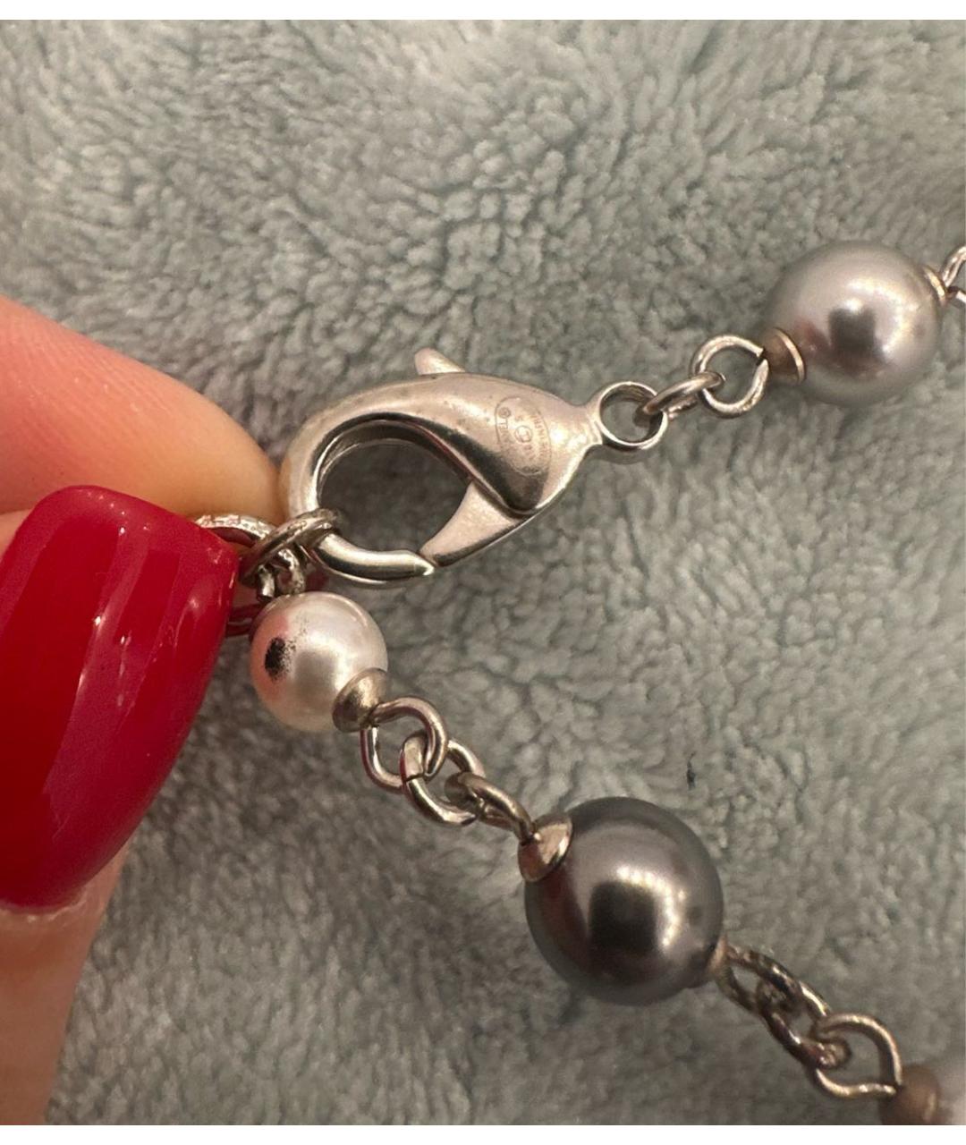 CHANEL Серое жемчужное колье, фото 2