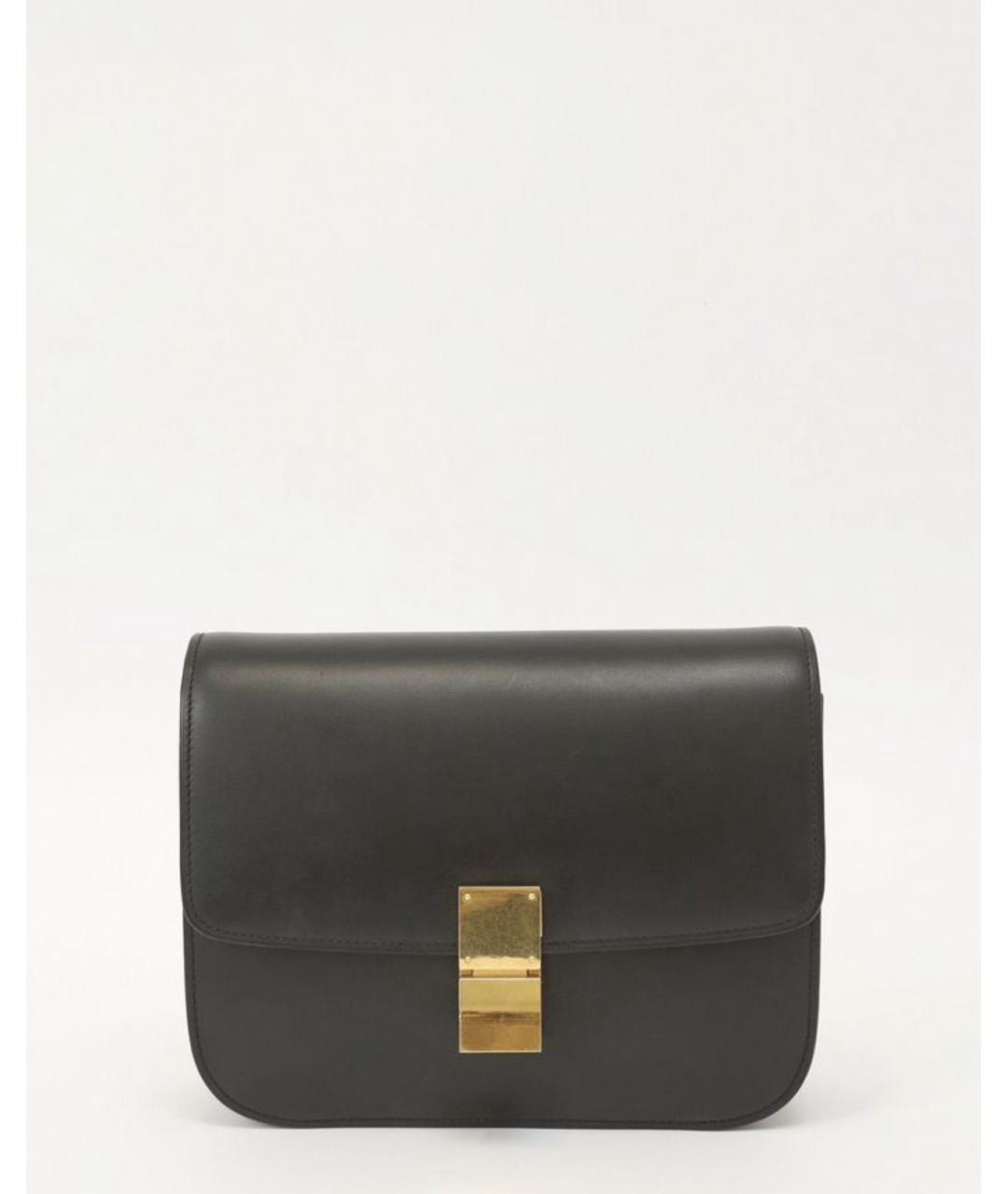 CELINE Черная кожаная сумка через плечо, фото 4