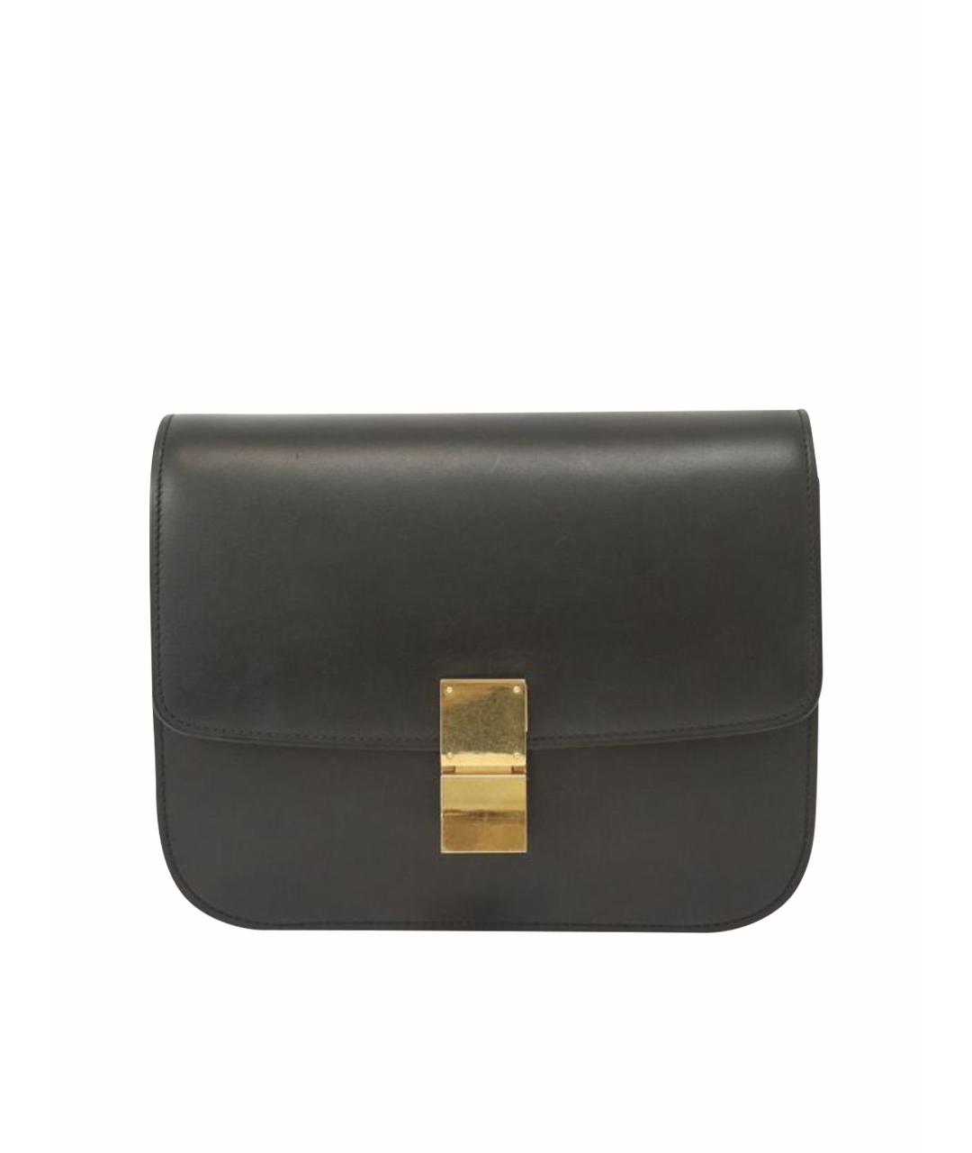 CELINE Черная кожаная сумка через плечо, фото 1