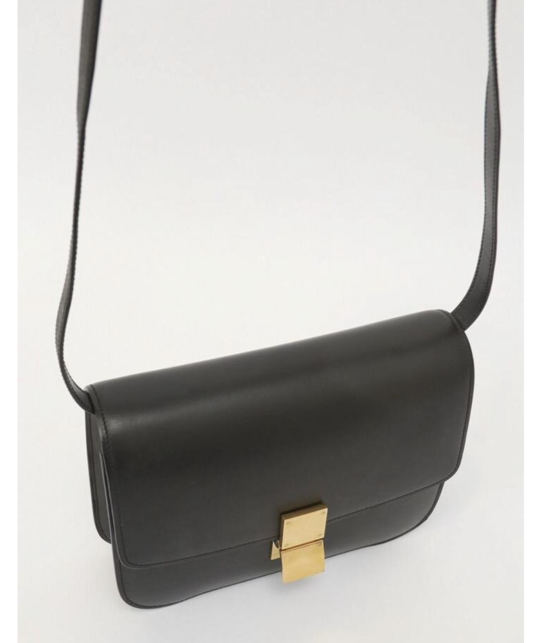 CELINE Черная кожаная сумка через плечо, фото 2