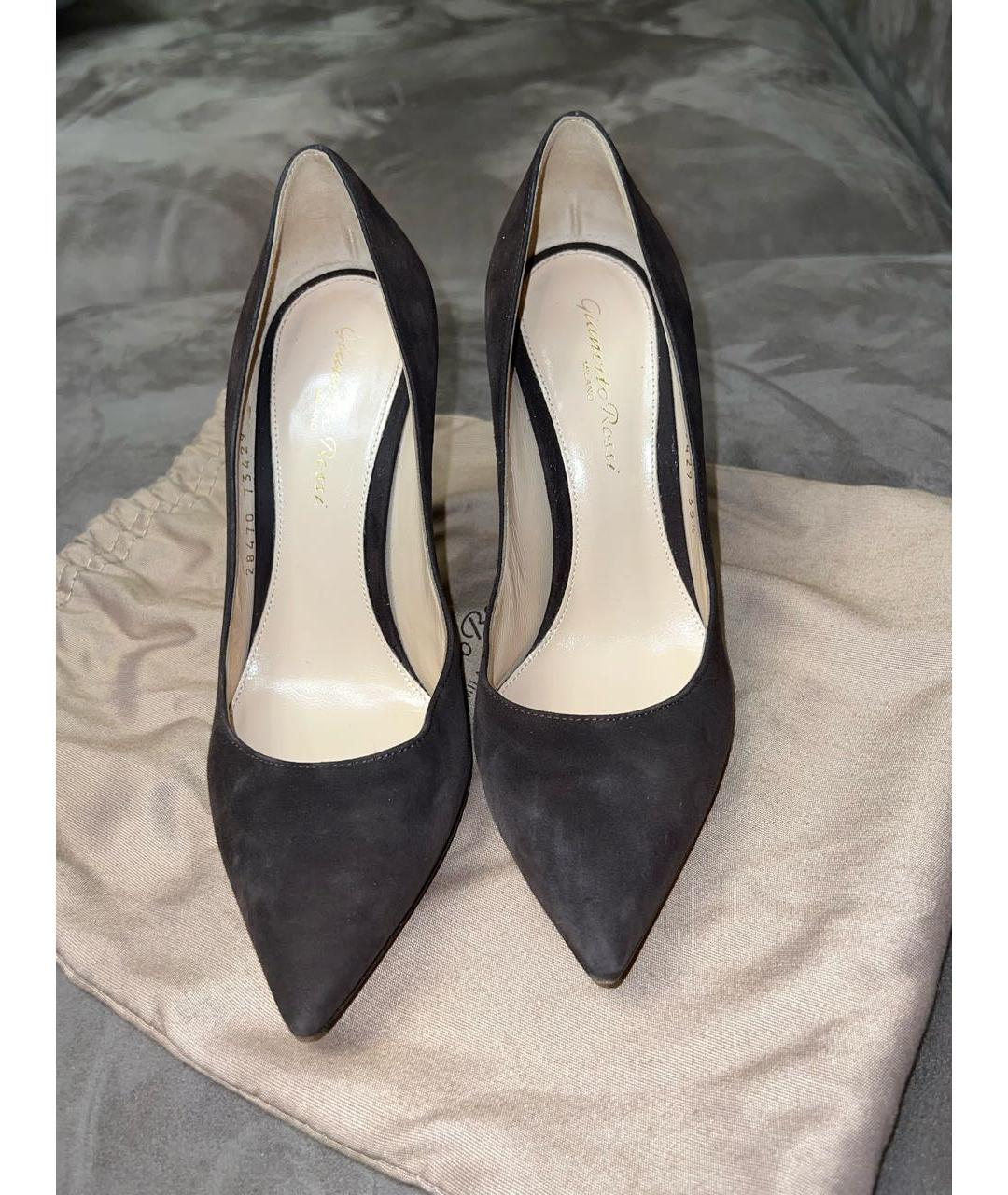 GIANVITO ROSSI Коричневые замшевые туфли, фото 2