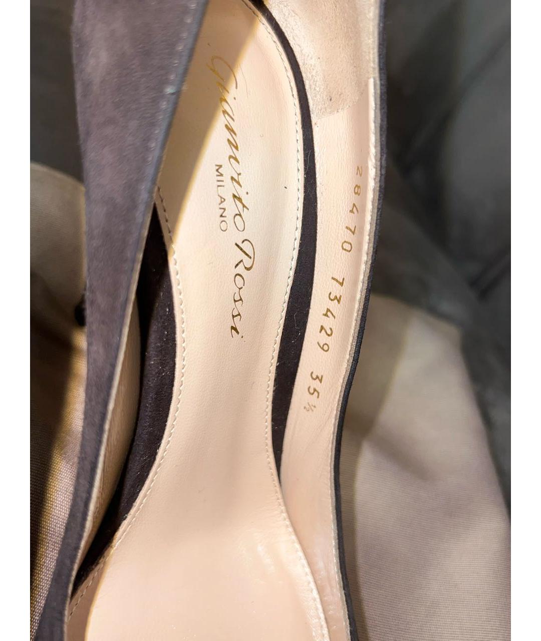 GIANVITO ROSSI Коричневые замшевые туфли, фото 3