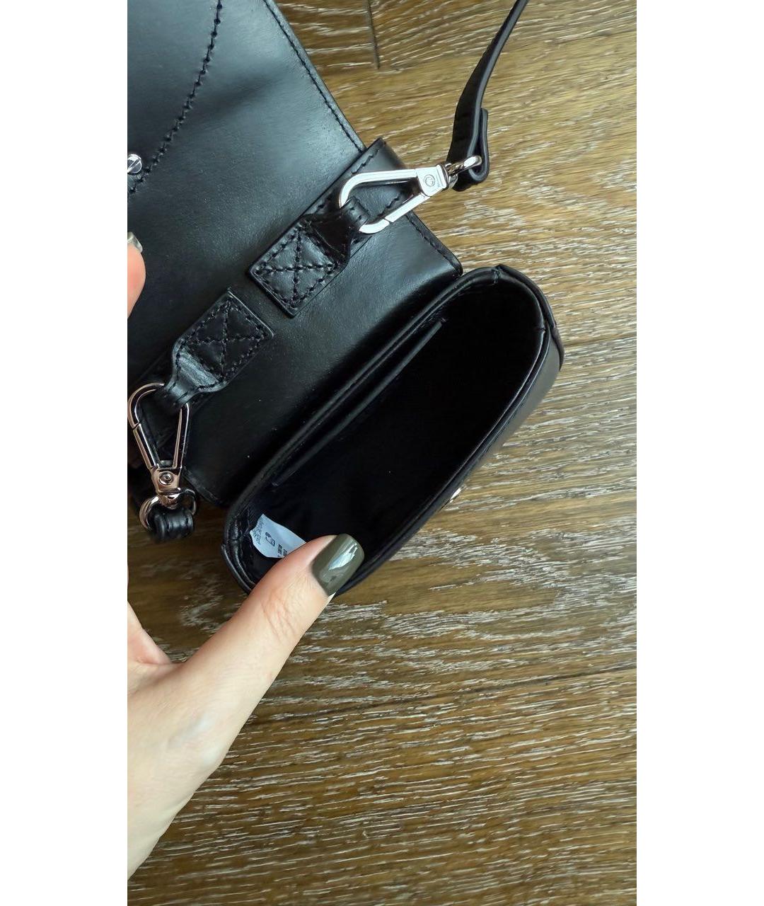 DIESEL Черная кожаная сумка через плечо, фото 4