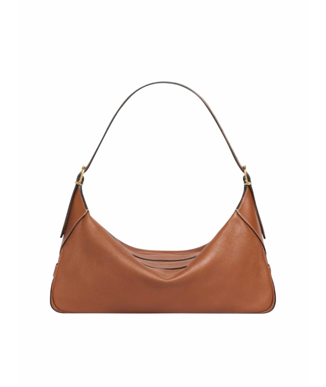 CELINE Коричневая кожаная сумка через плечо, фото 1