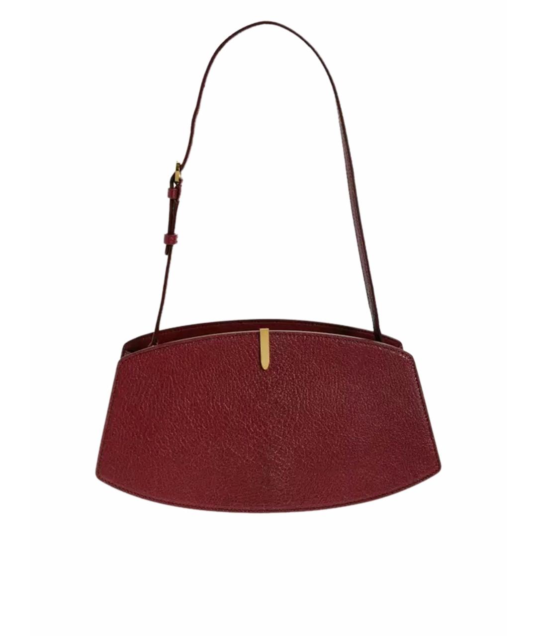 Savette Бордовая кожаная сумка через плечо, фото 1