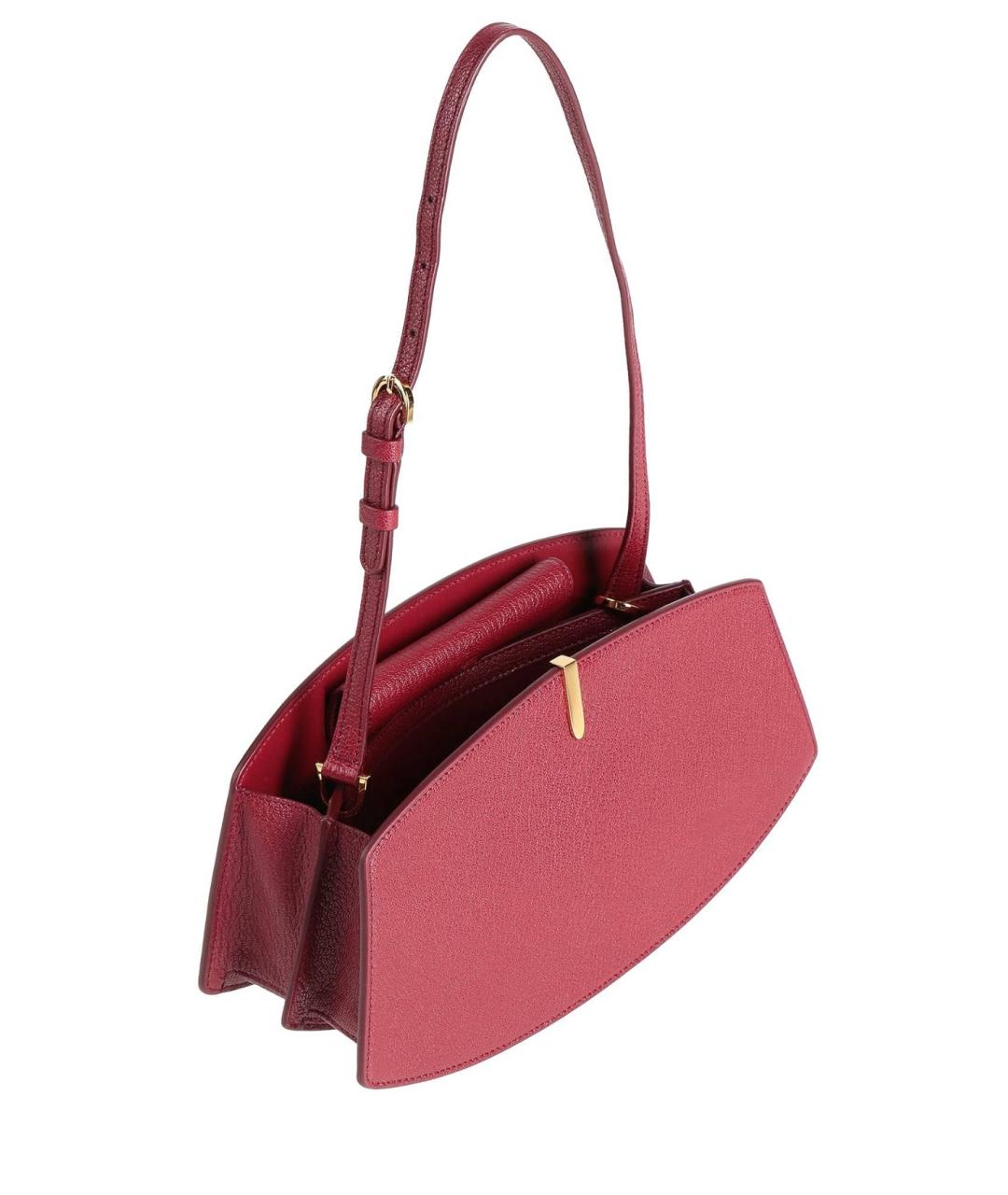 Savette Бордовая кожаная сумка через плечо, фото 6