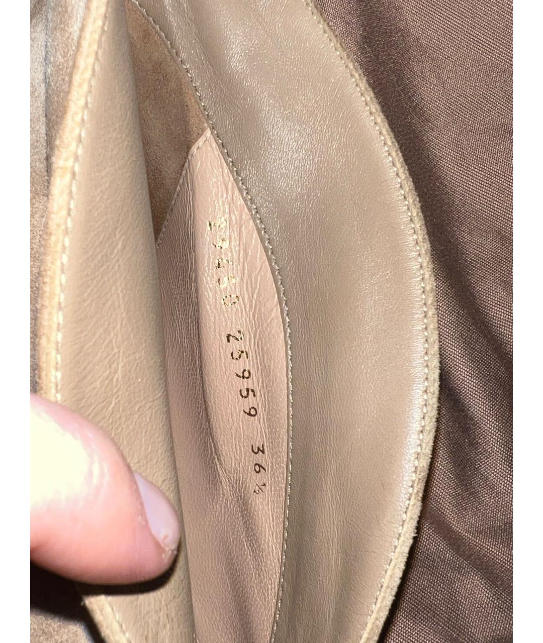 GIANVITO ROSSI Бежевые замшевые ботильоны, фото 5