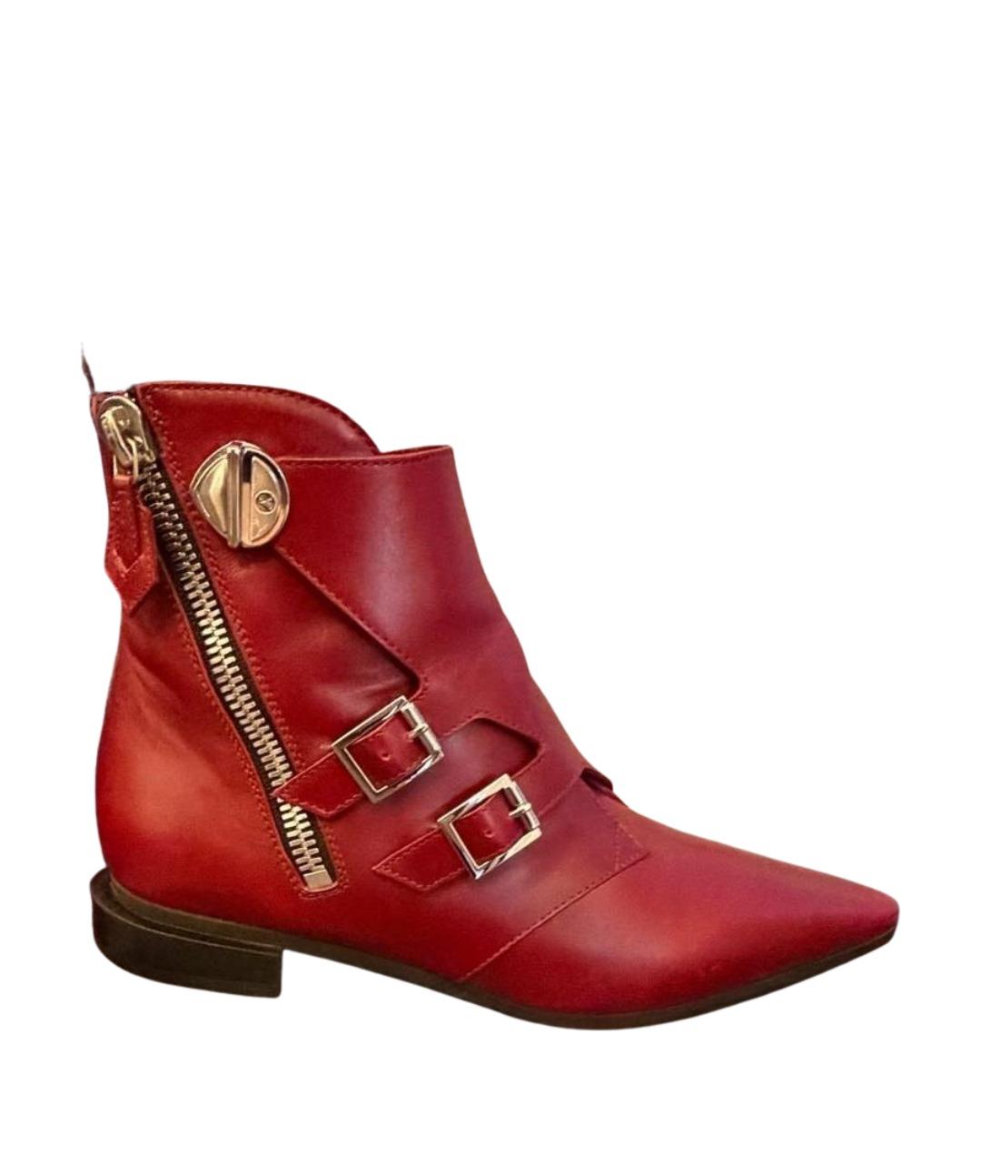 LOUIS VUITTON Красные кожаные ботинки, фото 1