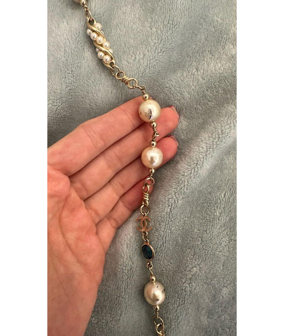 CHANEL Золотое жемчужное колье, фото 3