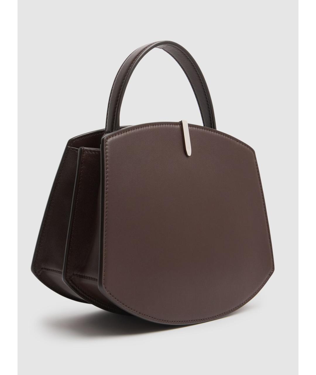 Savette Коричневая кожаная сумка с короткими ручками, фото 6