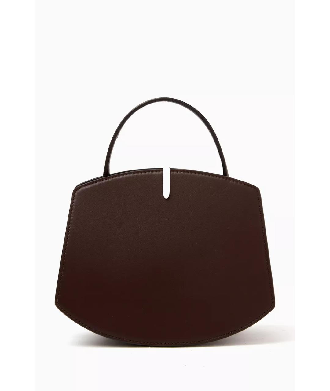 Savette Коричневая кожаная сумка с короткими ручками, фото 10