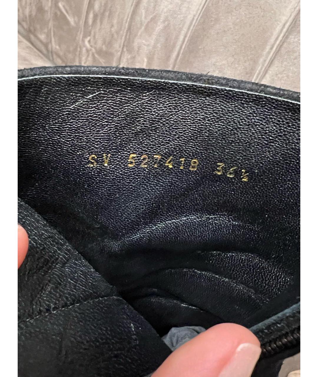 SAINT LAURENT Черные замшевые ботильоны, фото 4