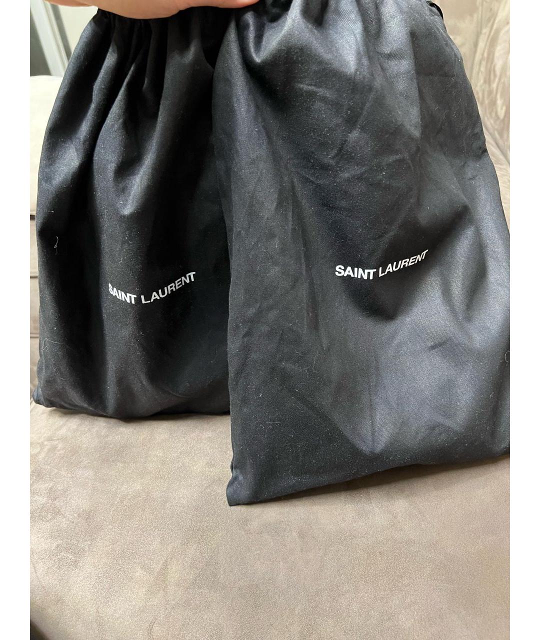 SAINT LAURENT Черные замшевые ботильоны, фото 5