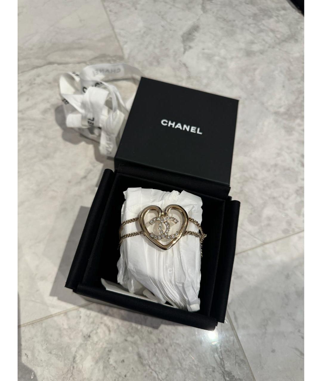 CHANEL Золотой латунный браслет, фото 4