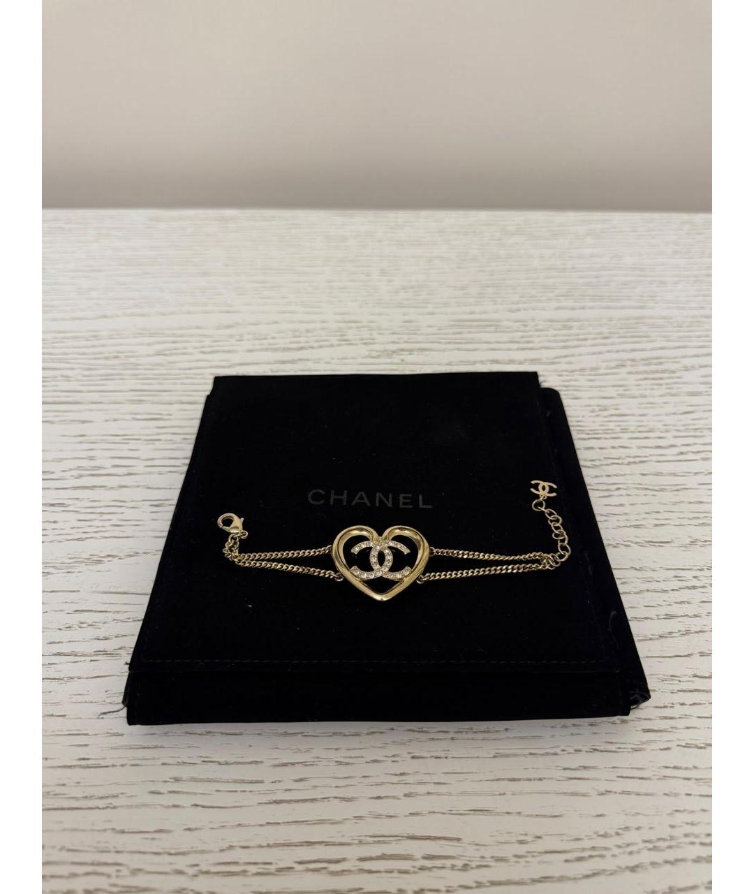CHANEL Золотой латунный браслет, фото 5