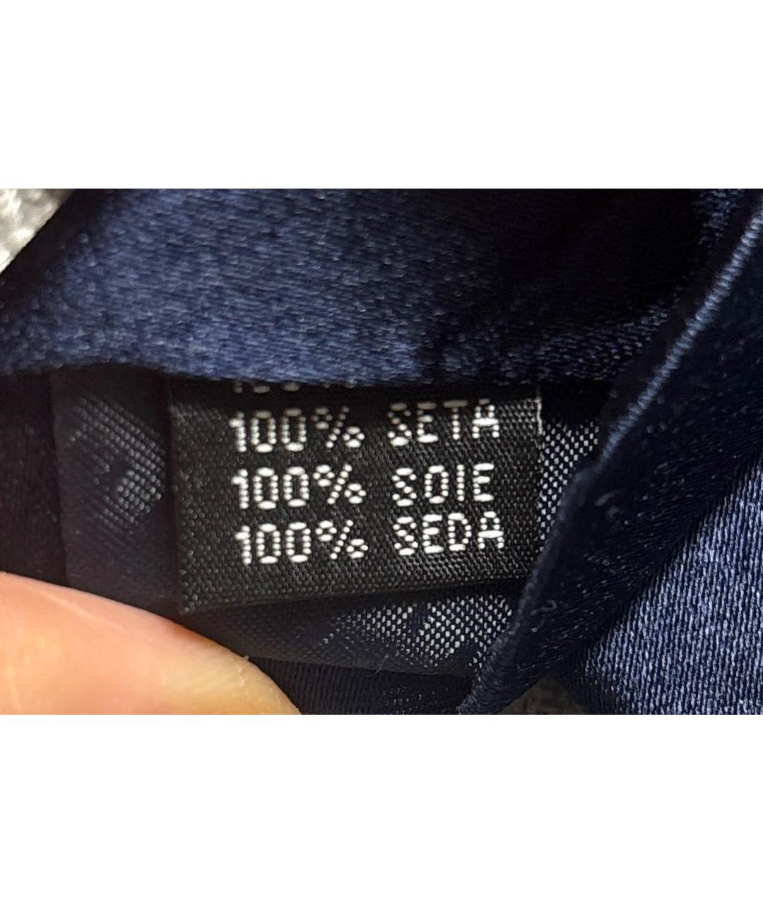 SAINT LAURENT Темно-синий шелковый галстук, фото 7