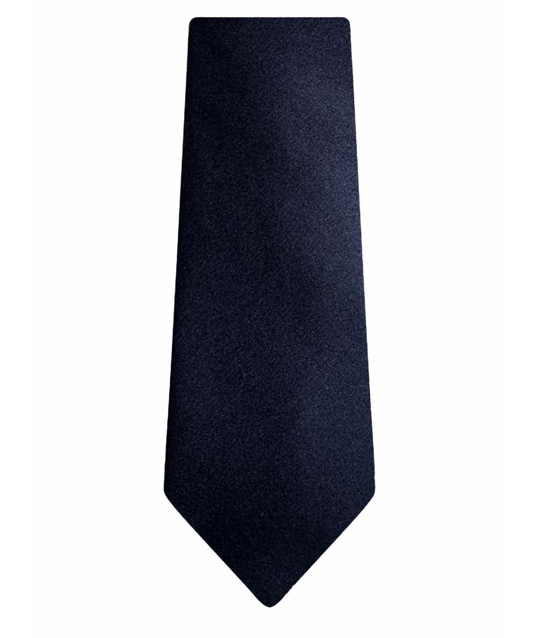 SAINT LAURENT Темно-синий шелковый галстук, фото 1