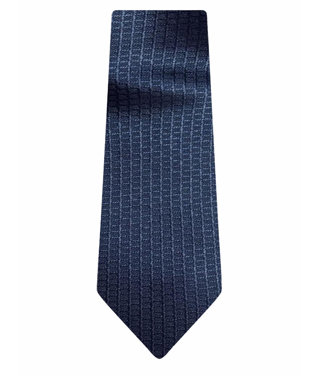 SAINT LAURENT Синий шелковый галстук, фото 1