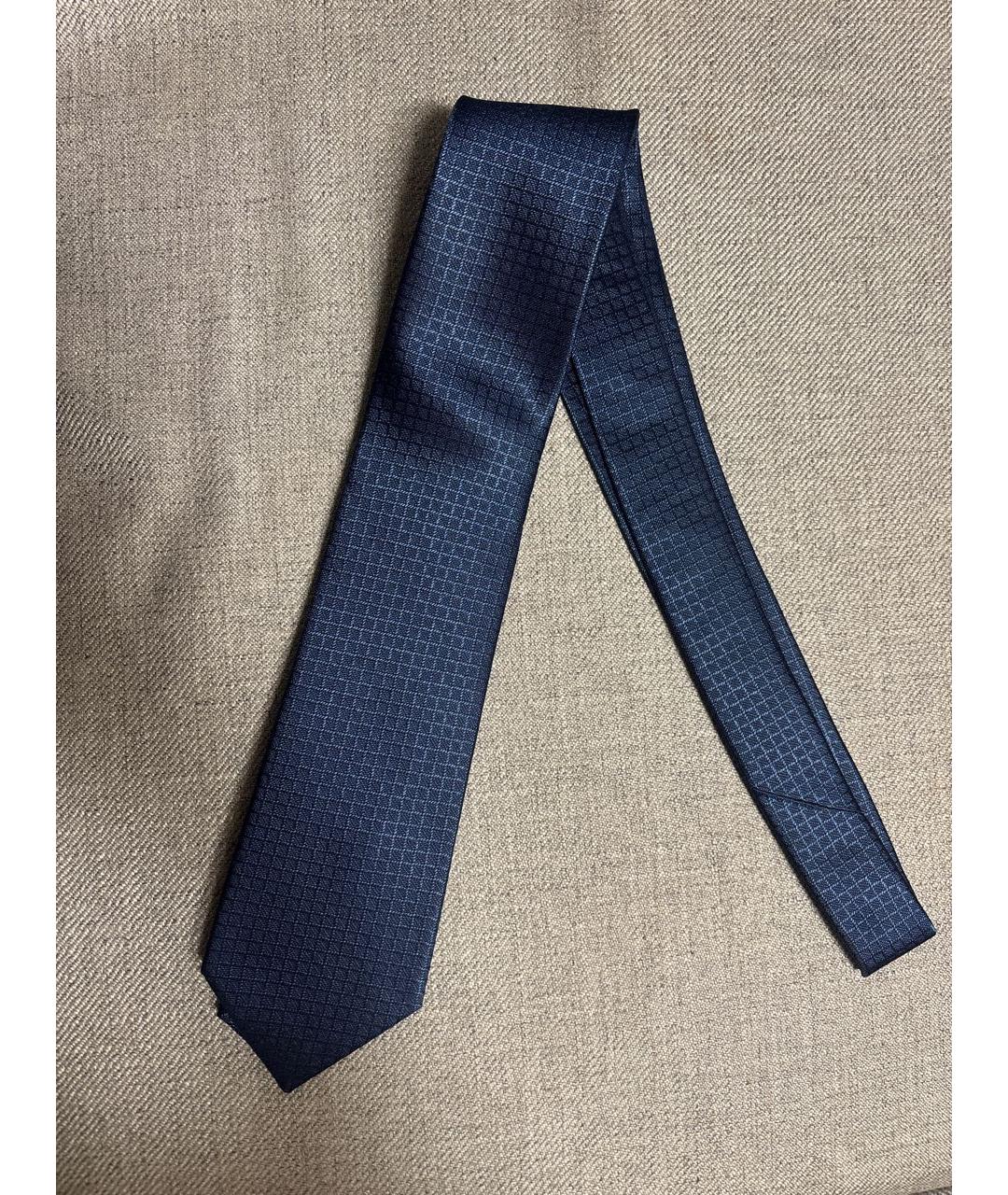 SAINT LAURENT Синий шелковый галстук, фото 6