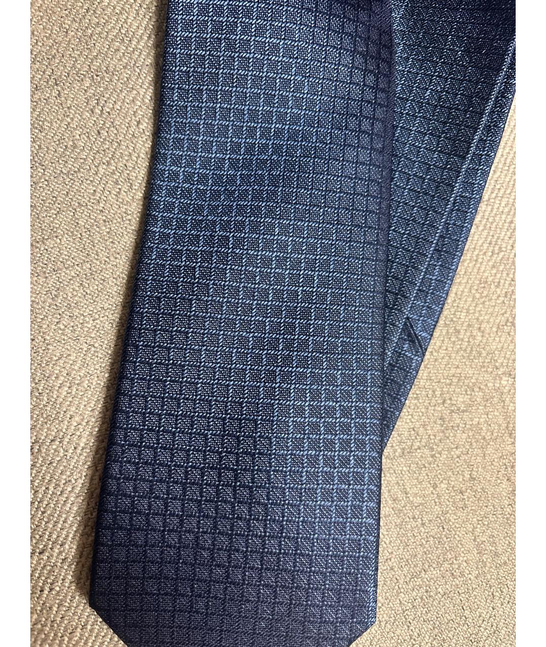 SAINT LAURENT Синий шелковый галстук, фото 4