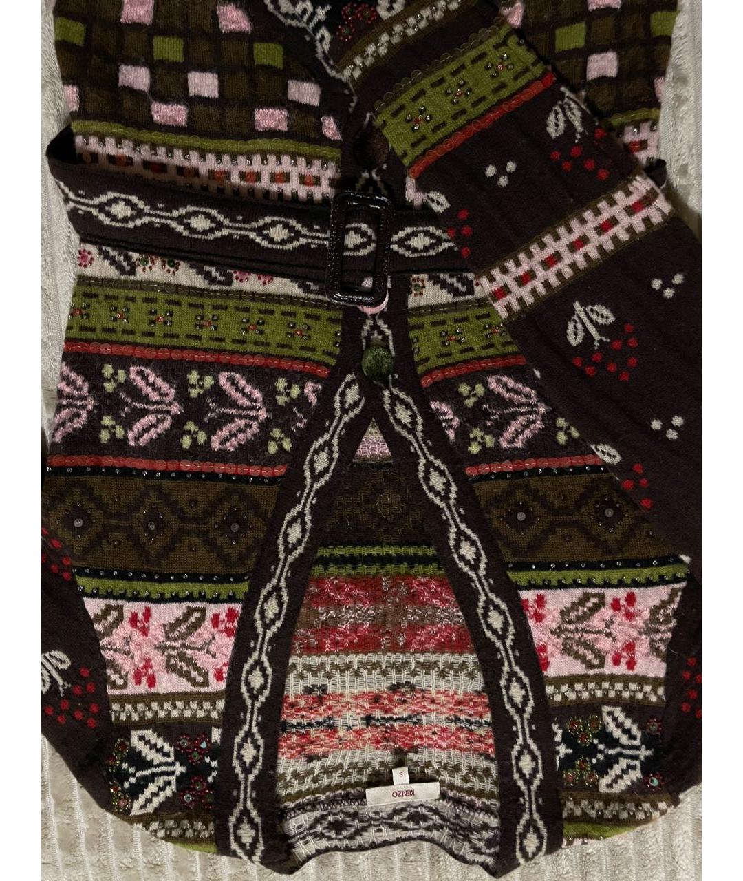 KENZO Мульти шерстяной кардиган, фото 2