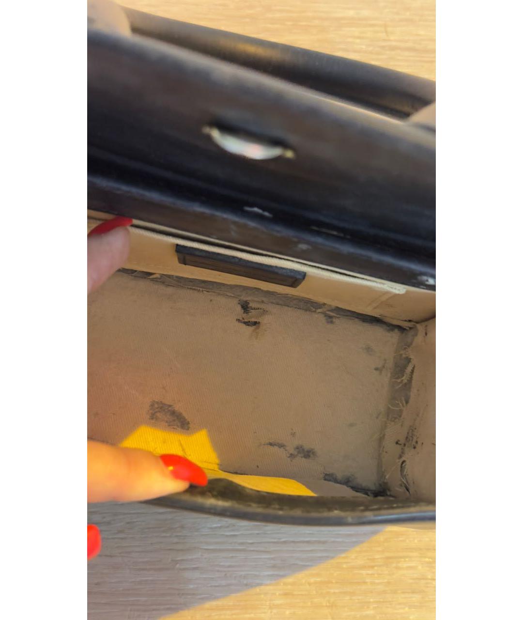 JACQUEMUS Черная кожаная сумка с короткими ручками, фото 5