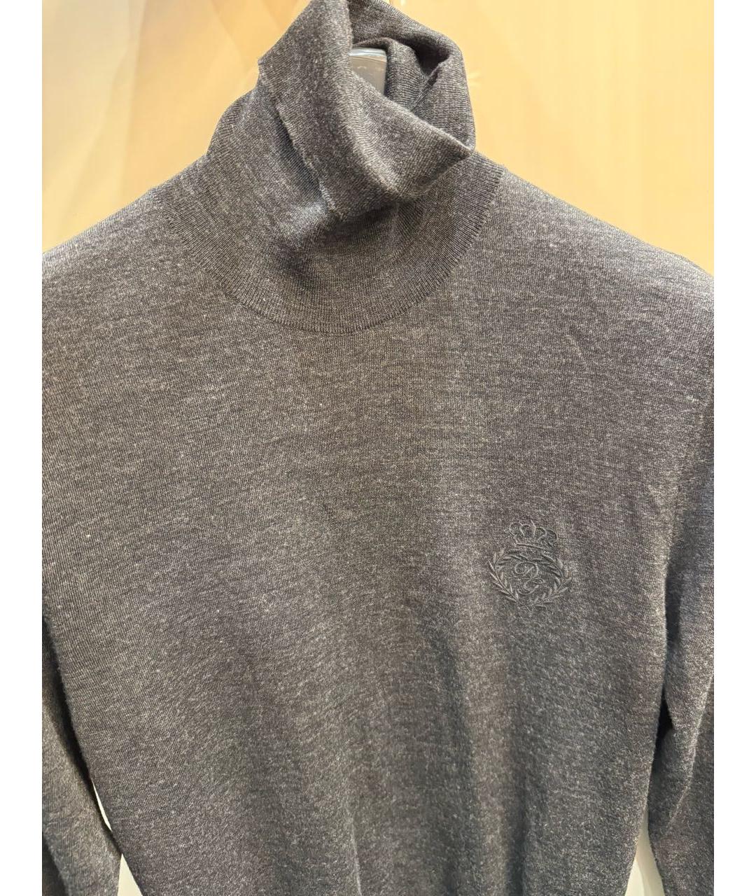 DOLCE&GABBANA Черная шерстяная водолазка, фото 4