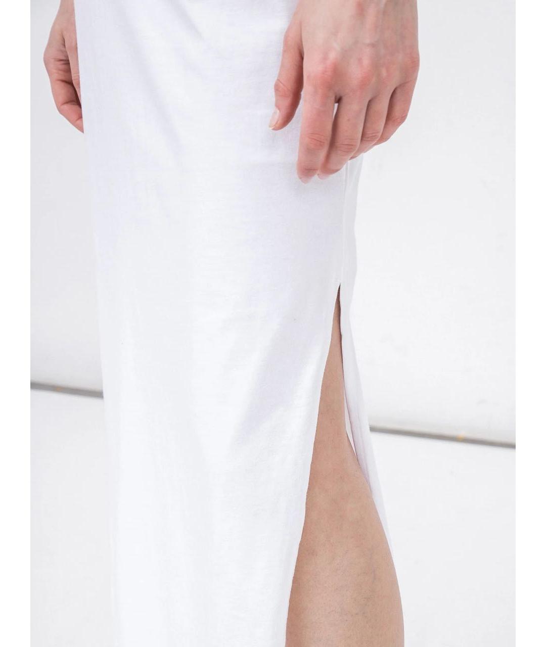 CALVIN KLEIN Белое хлопковое повседневное платье, фото 4