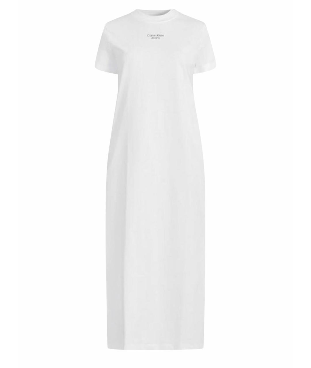 CALVIN KLEIN Белое хлопковое повседневное платье, фото 1