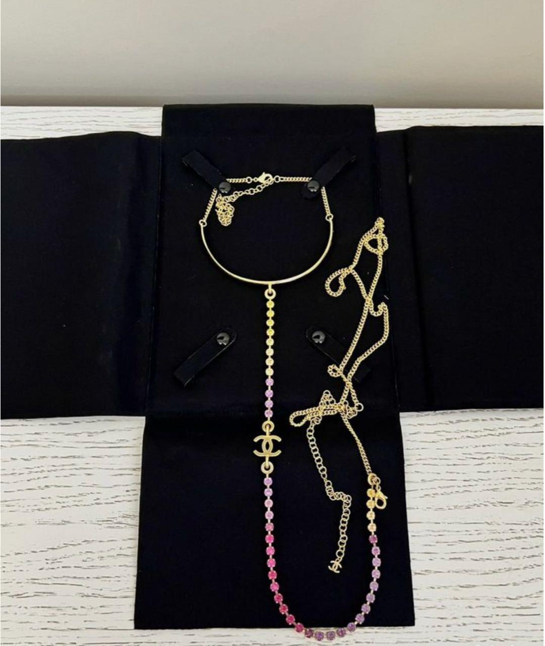 CHANEL Розовая латунная цепочка, фото 3