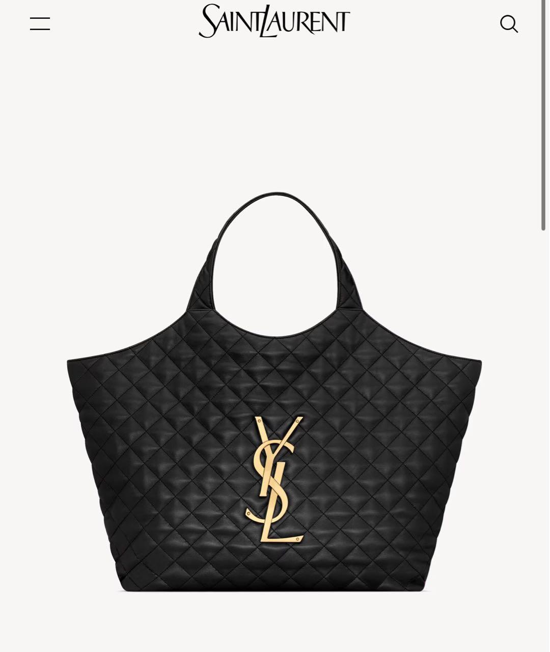 SAINT LAURENT Черная кожаная сумка с короткими ручками, фото 7