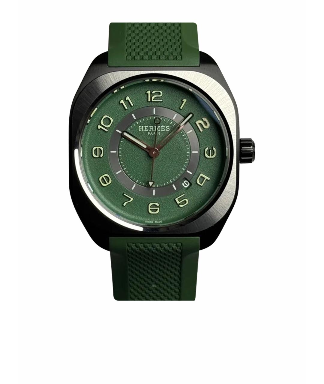 HERMES Хаки титановые часы, фото 1