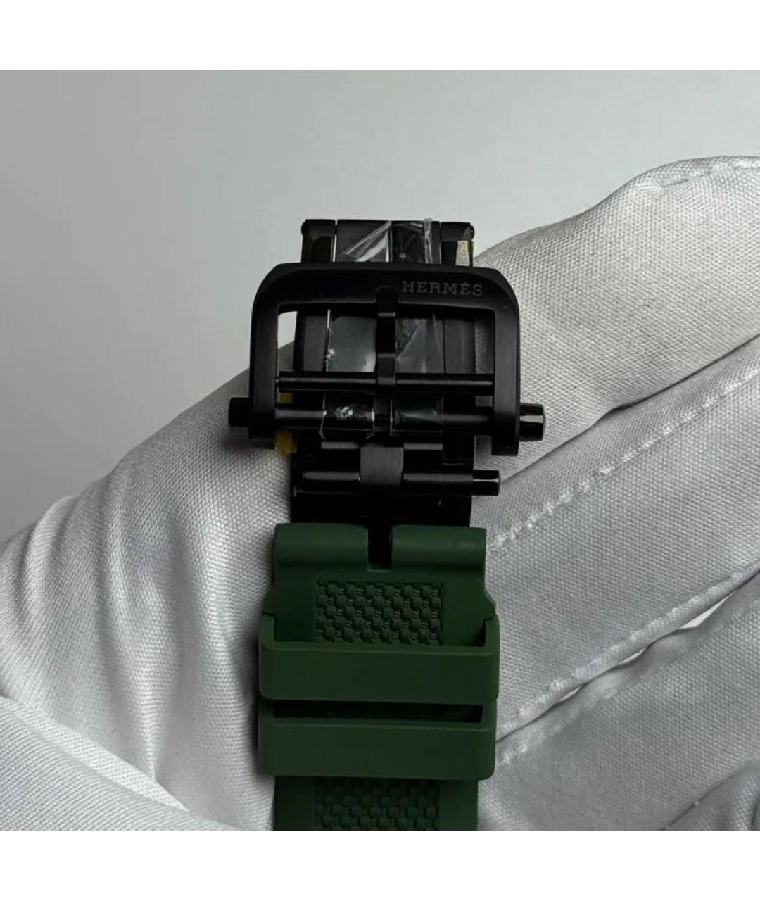 HERMES Хаки титановые часы, фото 5