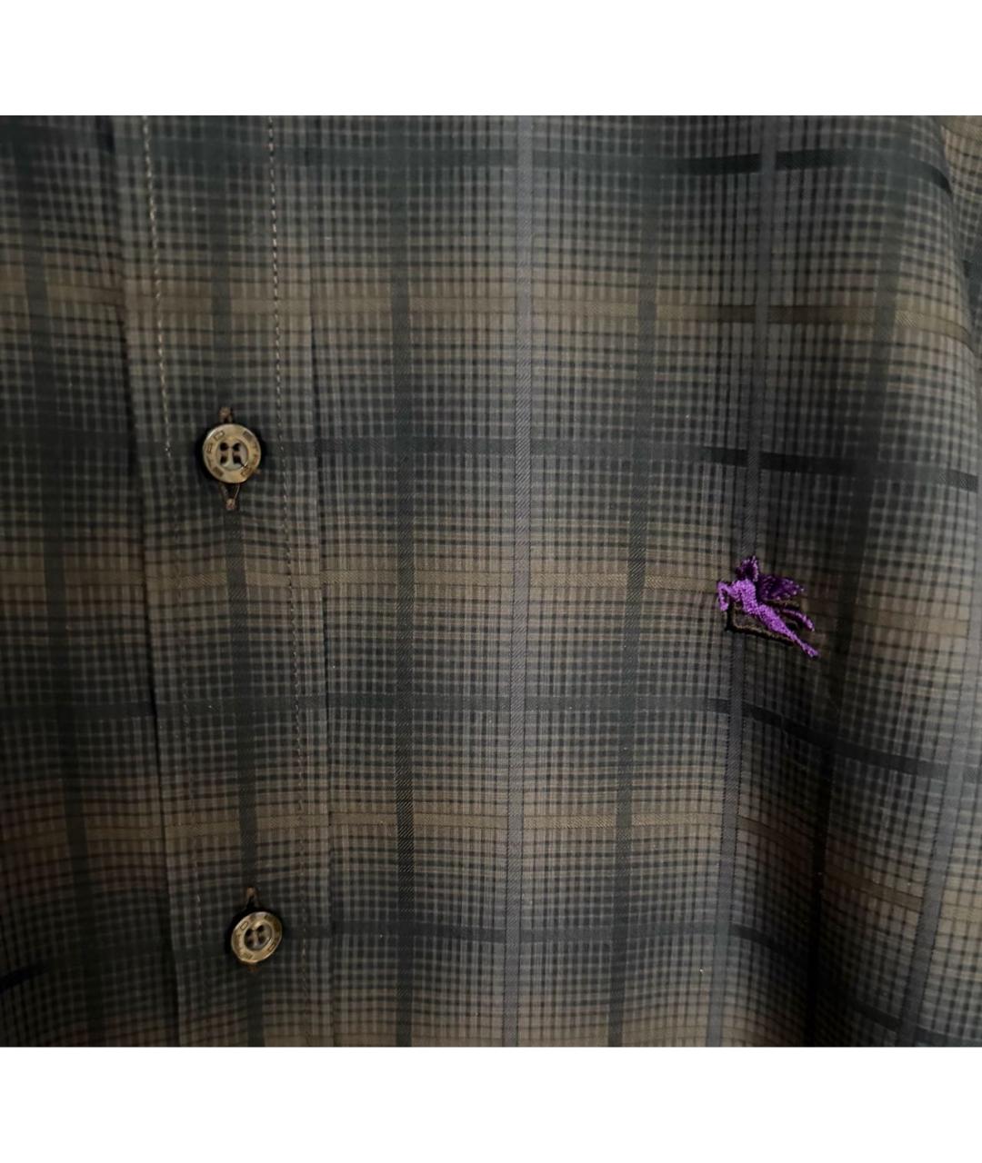 ETRO Коричневая хлопковая классическая рубашка, фото 4