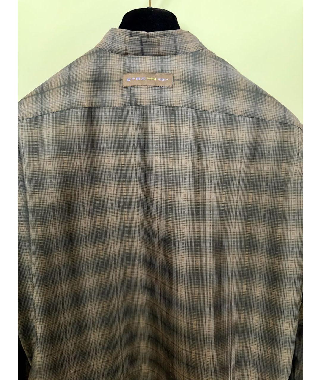 ETRO Коричневая хлопковая классическая рубашка, фото 3