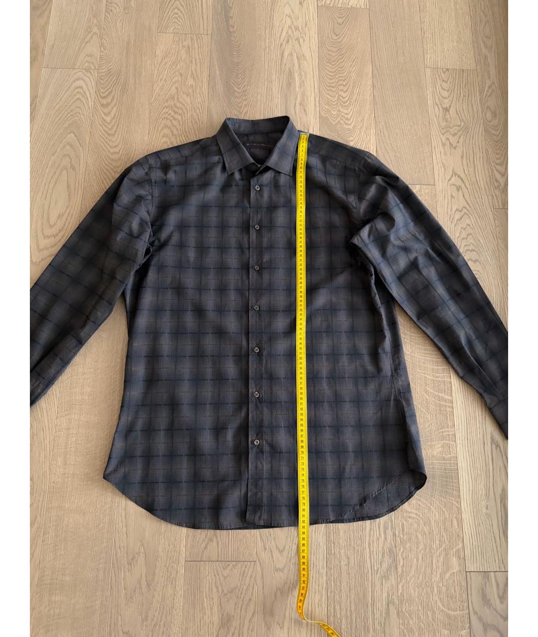 ETRO Коричневая хлопковая классическая рубашка, фото 5