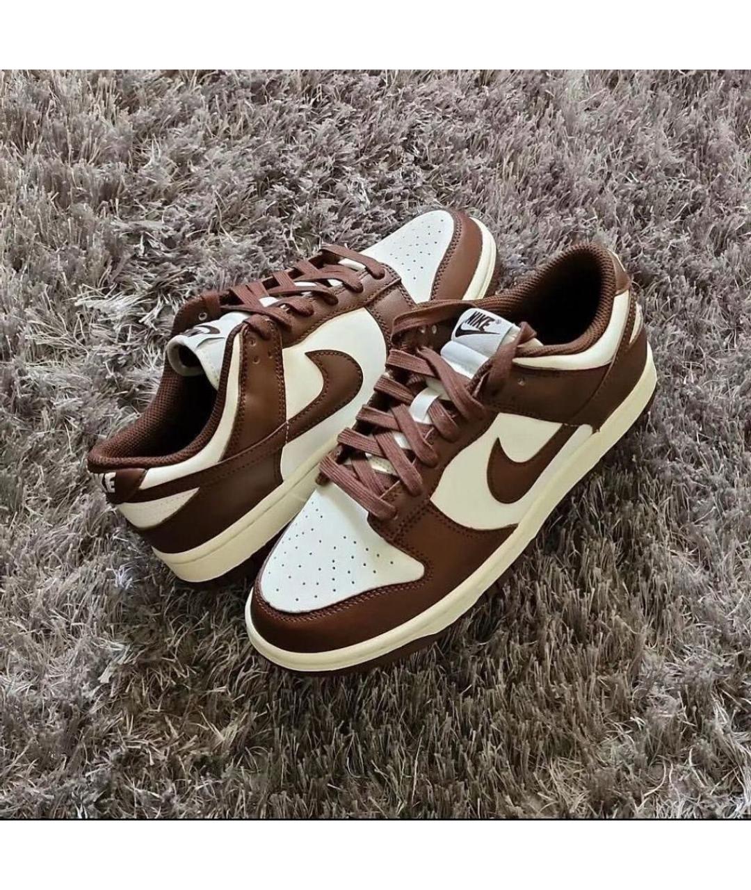 NIKE Коричневые кожаные кроссовки, фото 7