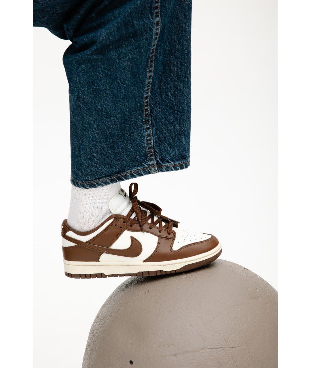 NIKE Коричневые кожаные кроссовки, фото 2