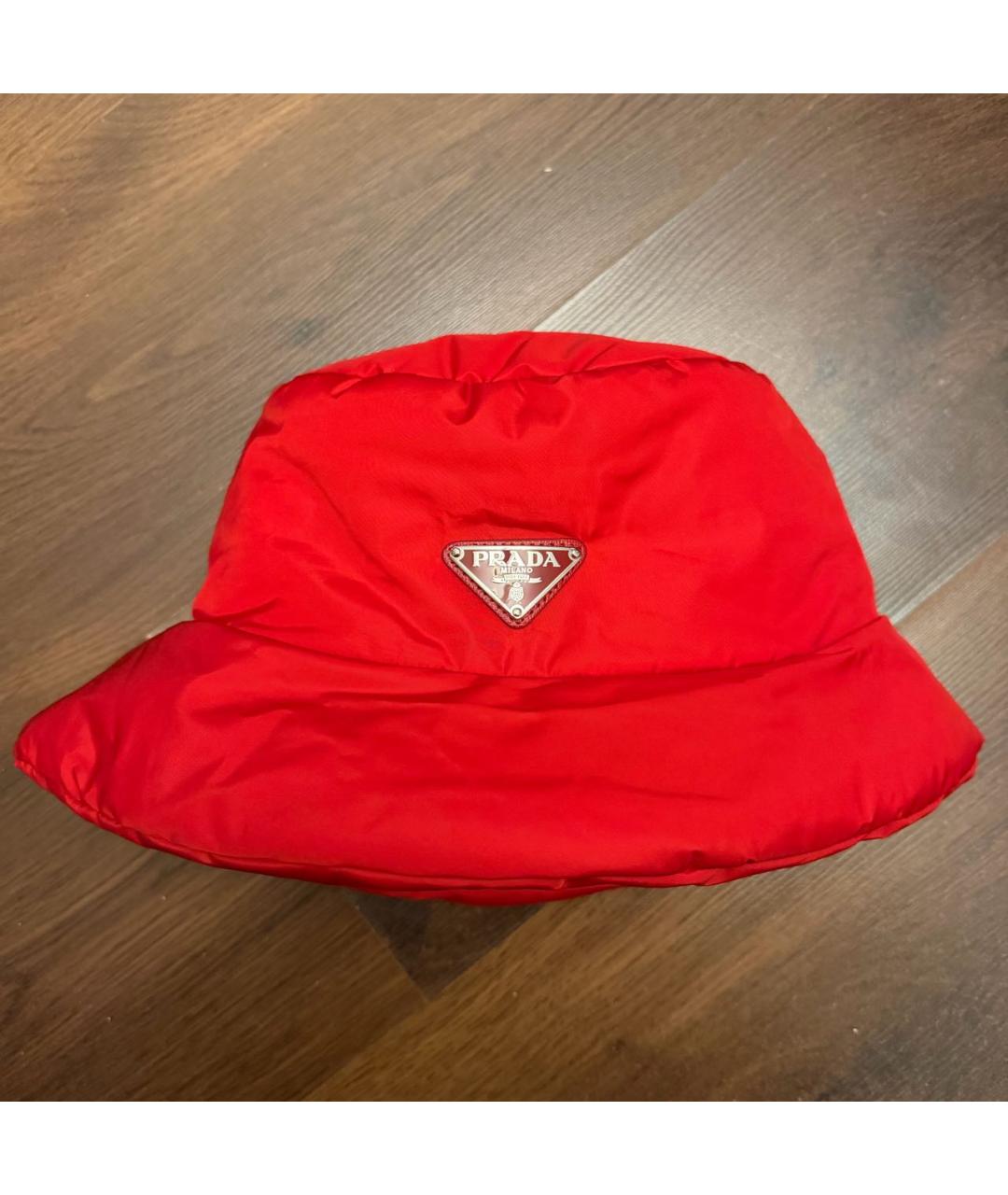 PRADA Красная синтетическая панама, фото 7