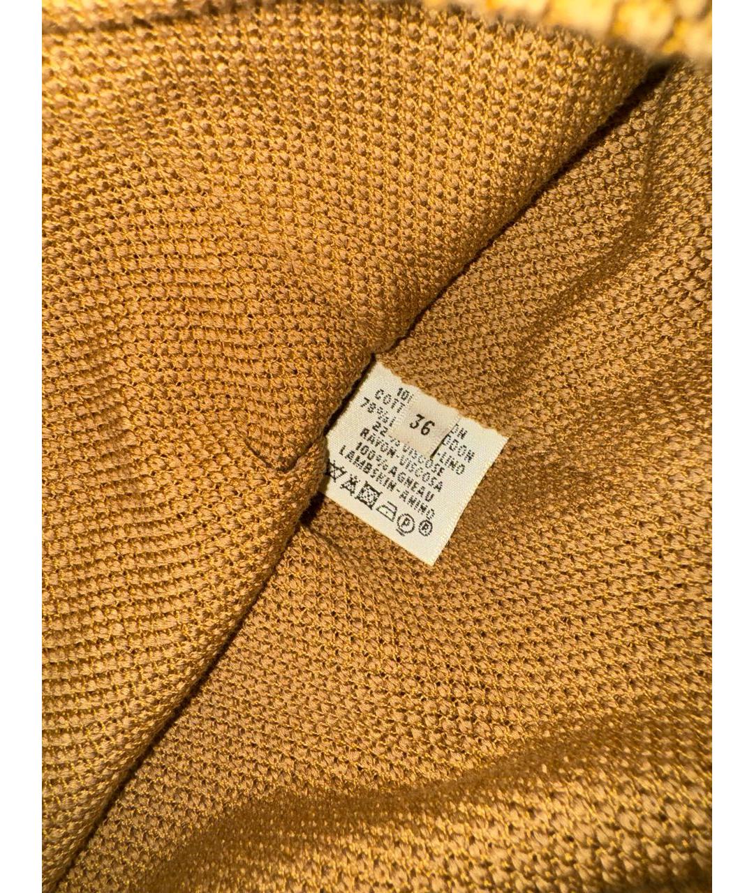 HERMES Горчичное хлопковое повседневное платье, фото 4