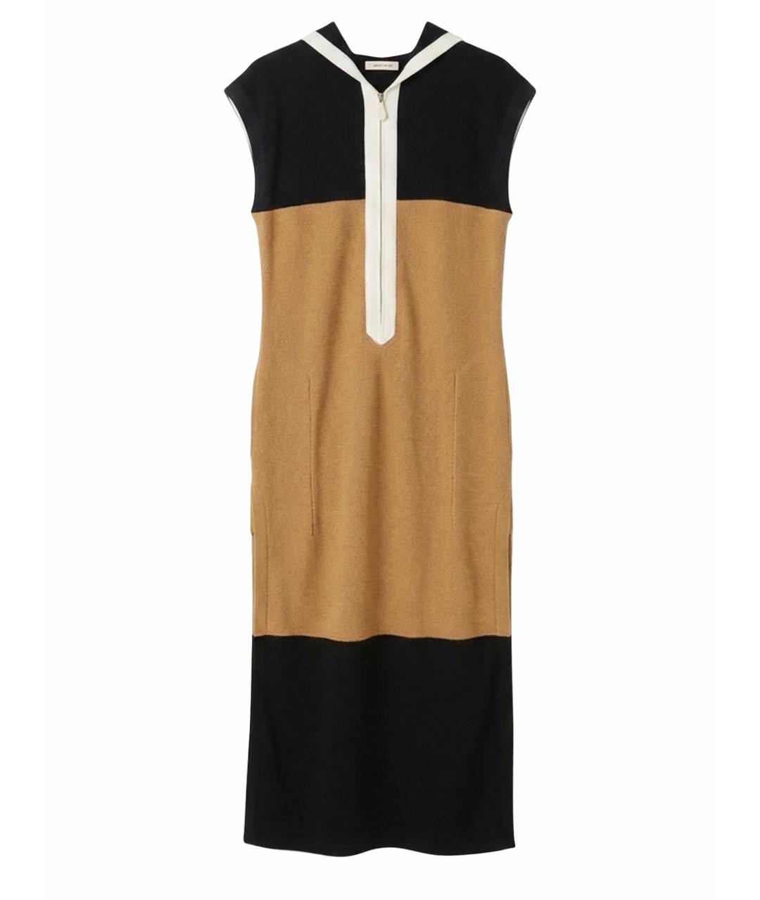 HERMES Горчичное хлопковое повседневное платье, фото 1