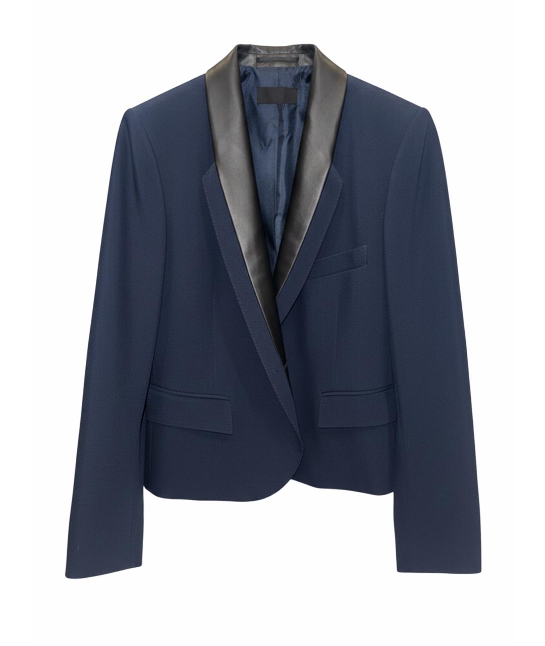 HERMES Синий шерстяной жакет/пиджак, фото 1