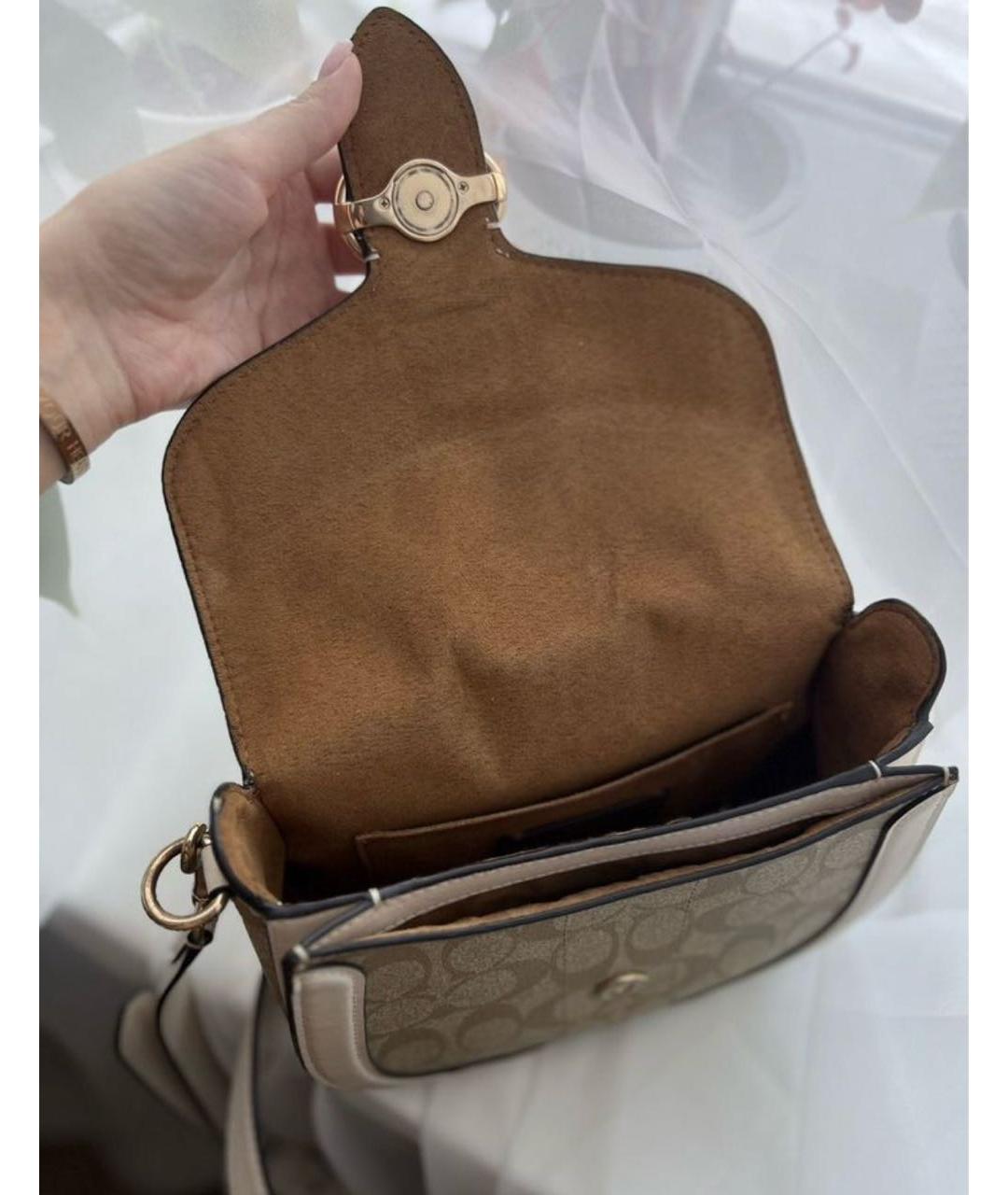 COACH Бежевая сумка через плечо, фото 5