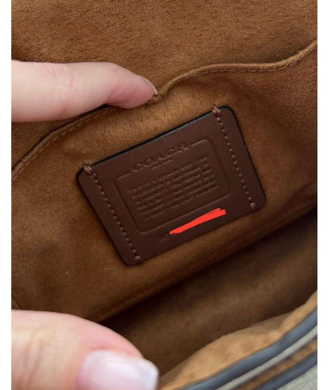 COACH Бежевая сумка через плечо, фото 4