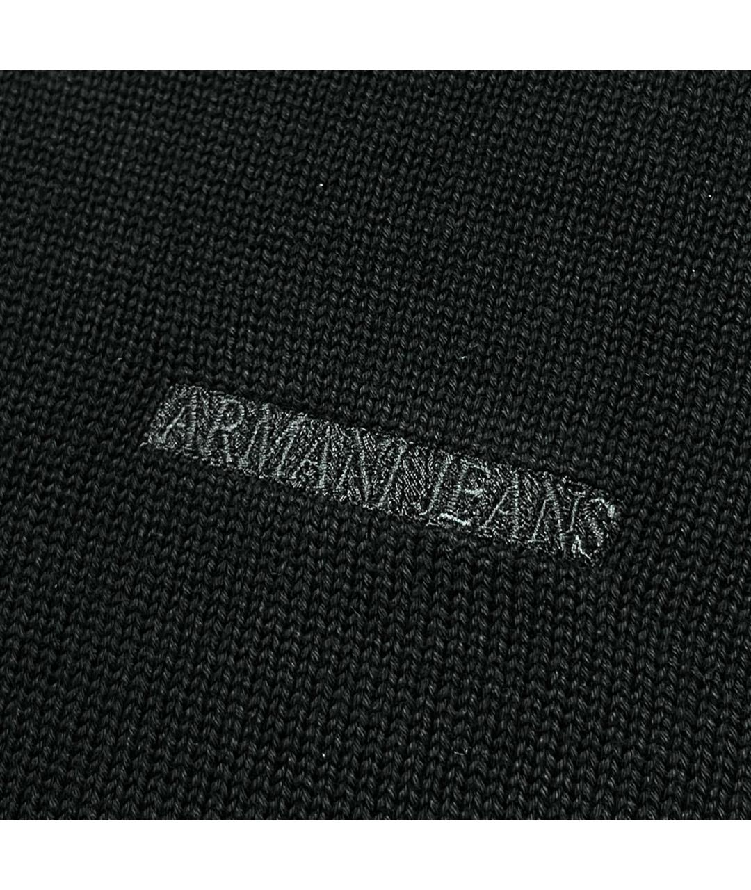 ARMANI JEANS Черный хлопковый джемпер / свитер, фото 5