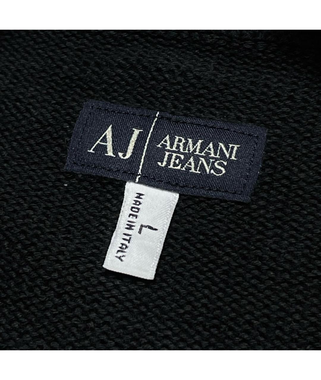 ARMANI JEANS Черный хлопковый джемпер / свитер, фото 6