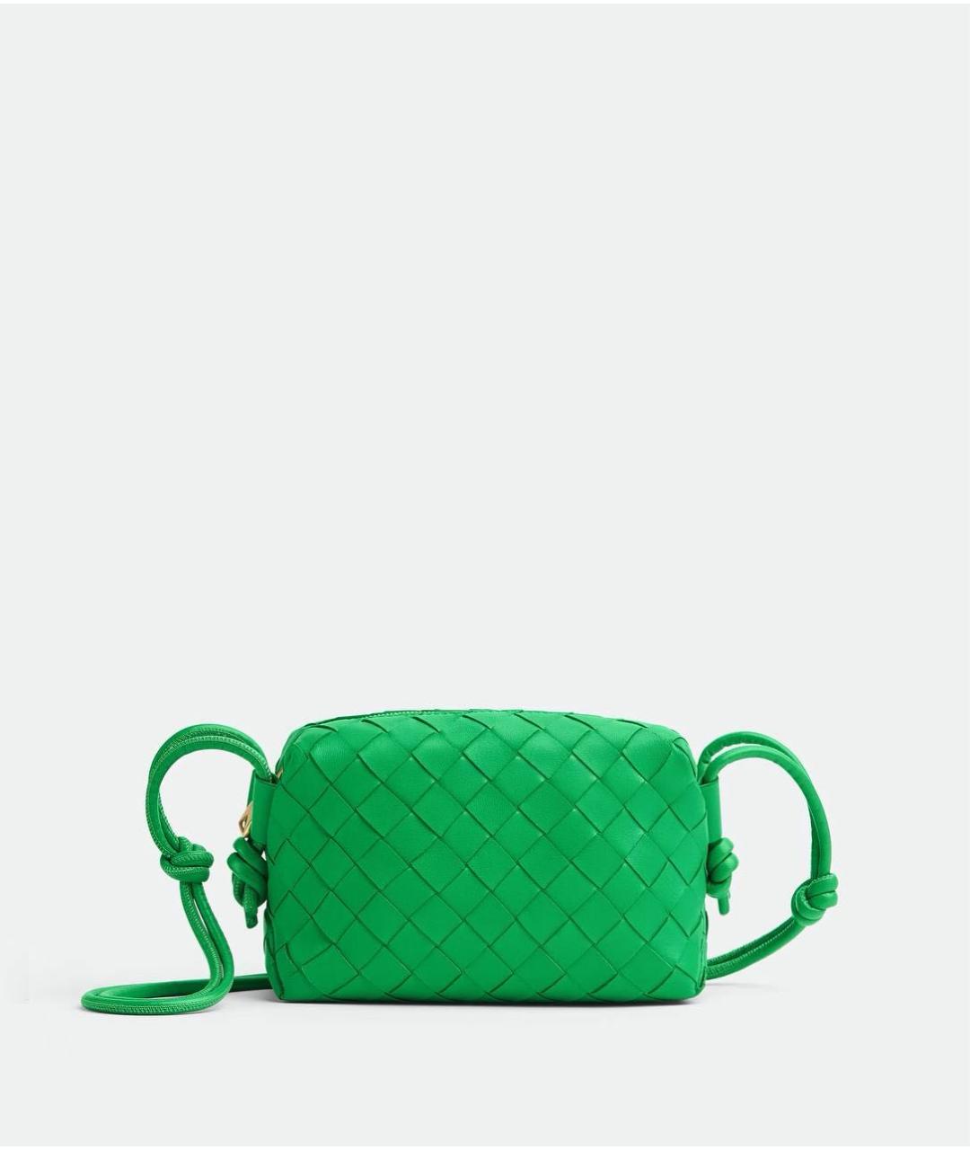 BOTTEGA VENETA Зеленая кожаная сумка через плечо, фото 6